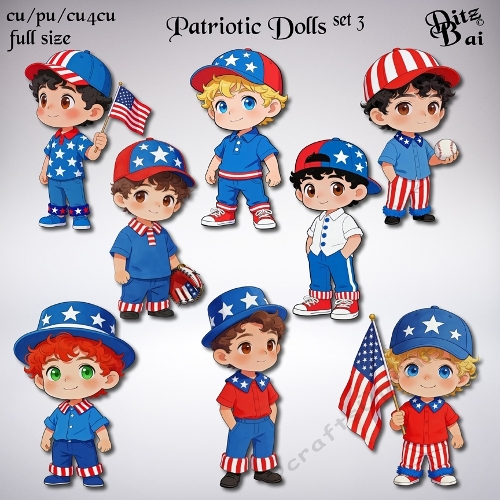 Patriotic Dolls Set 3