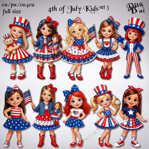 4th of July Kids Set 3