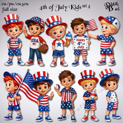 4th of July Kids Set 4