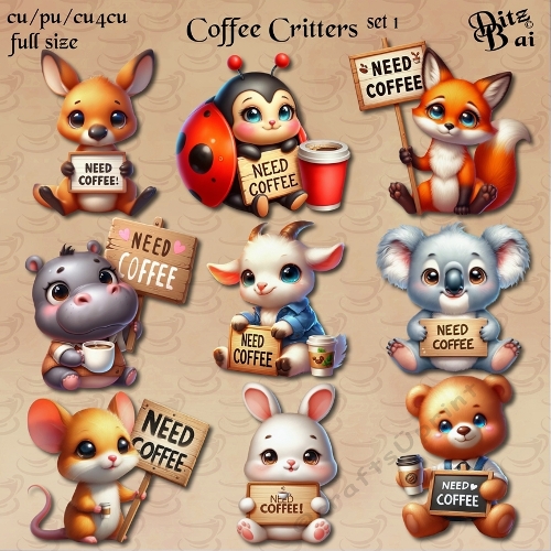 Coffee Critters Set 1