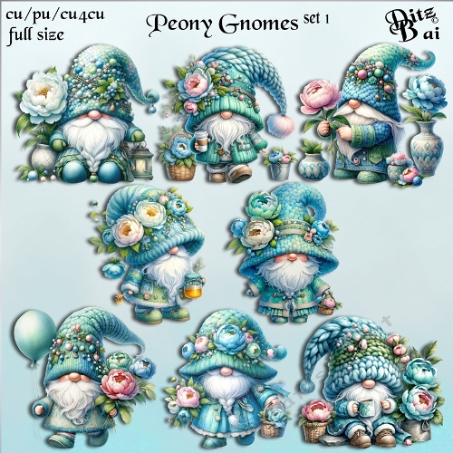 Peony Gnomes Set 1