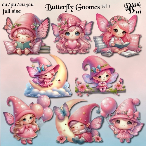 Butterfly Gnomes Set 1