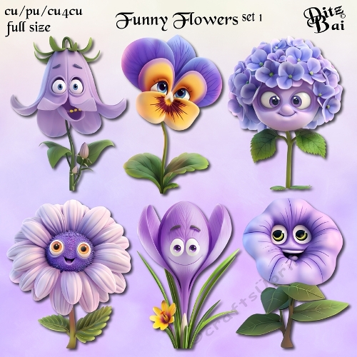 Funny Flowers Set 1
