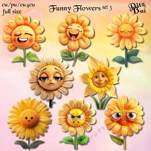 Funny Flowers Set 3