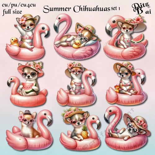 Summer Chihuahuas Set 1