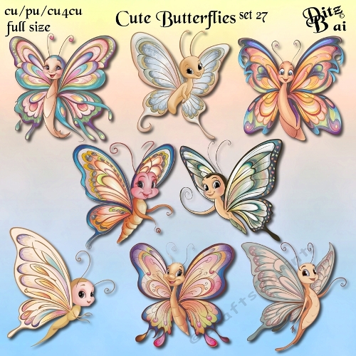Cute Butterflies Set 27
