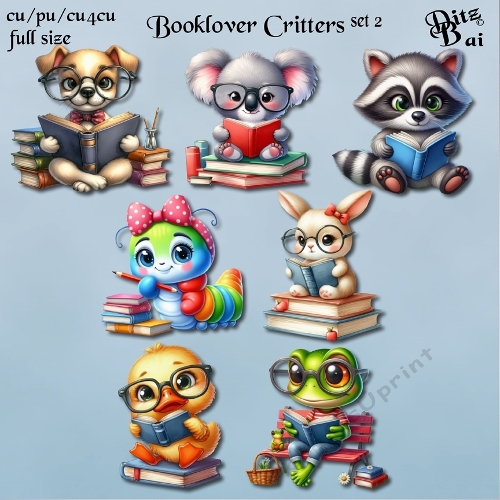 Booklover Critters Set 2