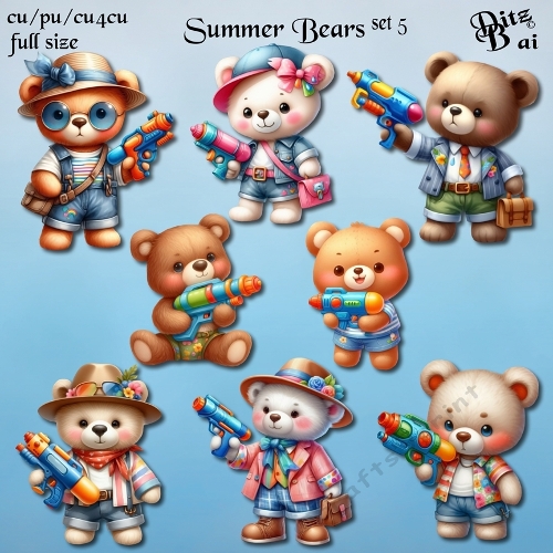 Summer Bears Set 5
