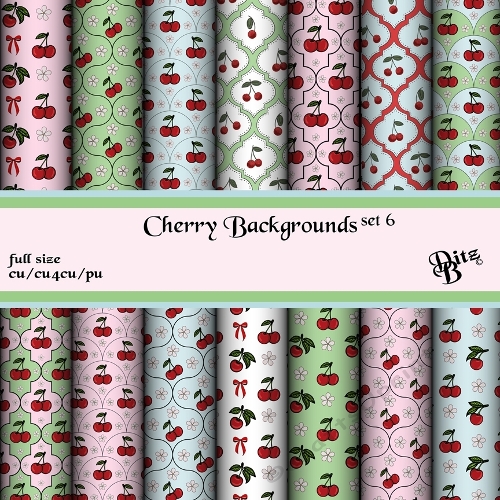 Cherry Backgrounds Set 6