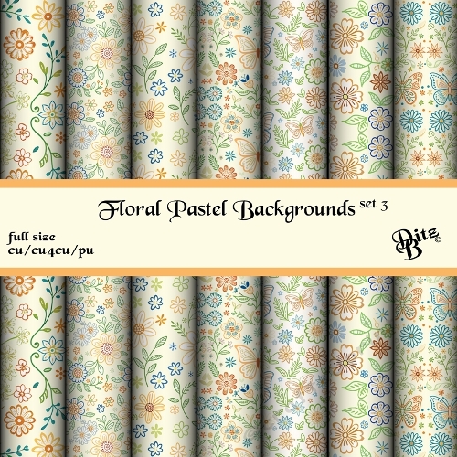 Floral Pastel Backgrounds Set 3