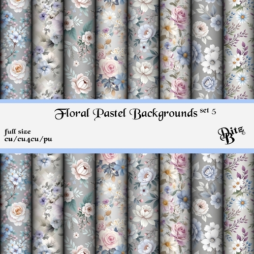 Floral Pastel Backgrounds Set 5