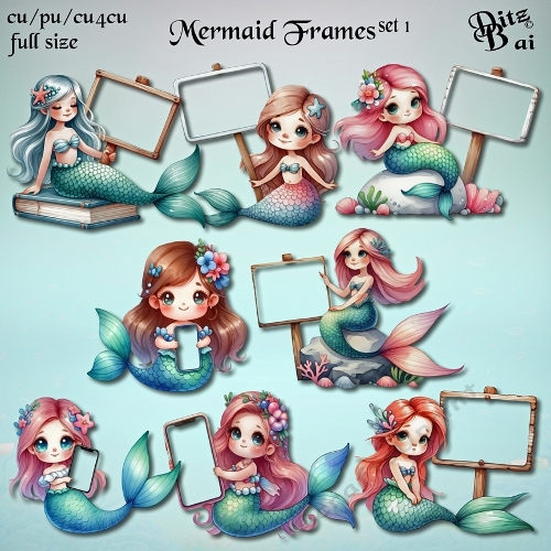 Mermaid Frames Set 1