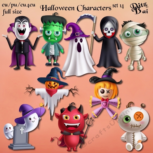 Halloween Characters Set 14