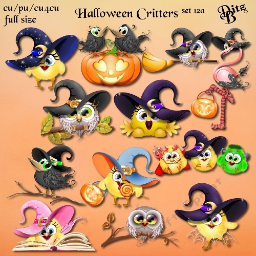 Halloween Critters Set 12a