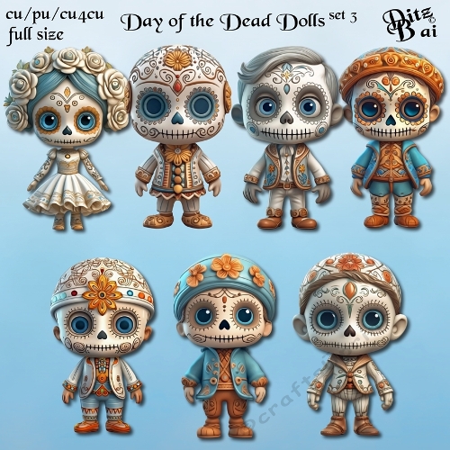 Day of the Dead Dolls Set 3