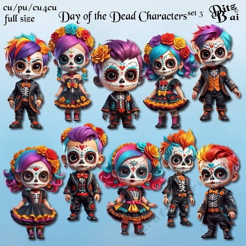 Day of the Dead Characters Set 2