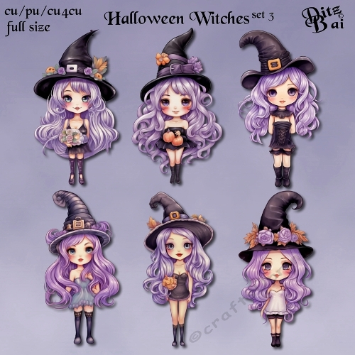Halloween Witches Set 3