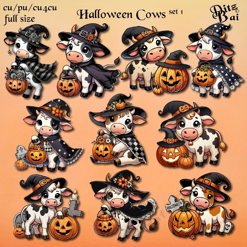 Halloween Cows Set 1