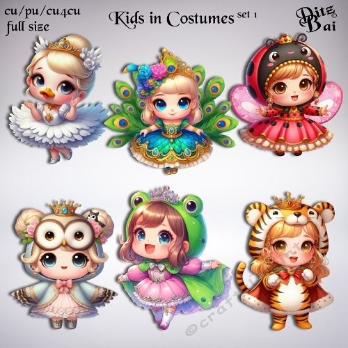 Kids in Costumes Set 1