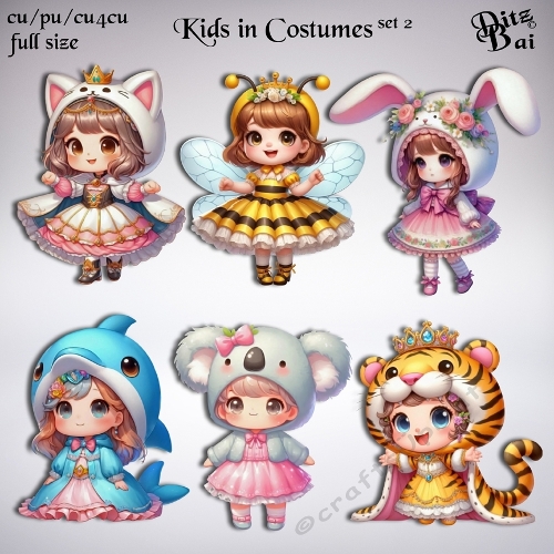 Kids in Costumes Set 2