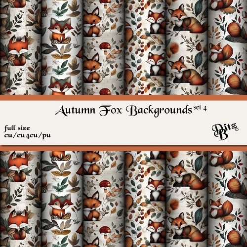 Autumn Fox Backgrounds Set 4
