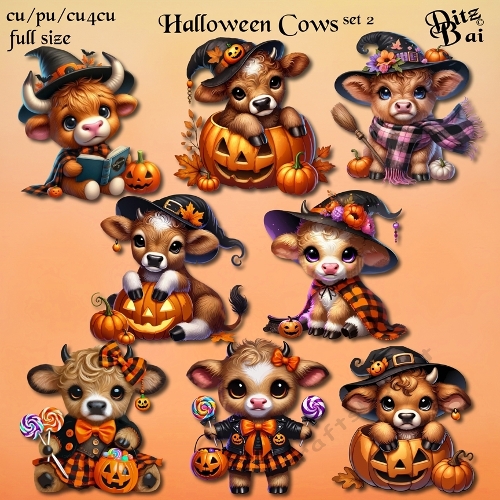 Halloween Cows Set 2
