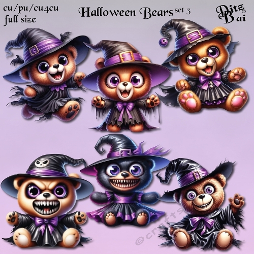 Halloween Bears Set 3