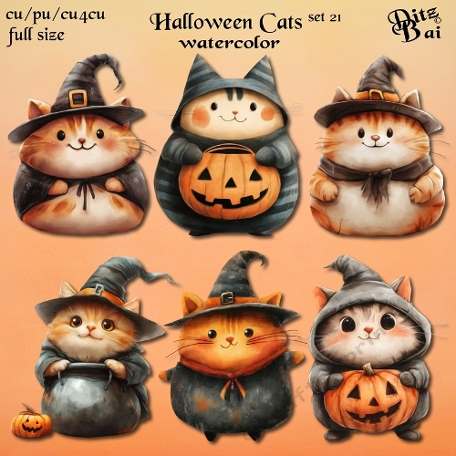 Halloween Cats Set 21