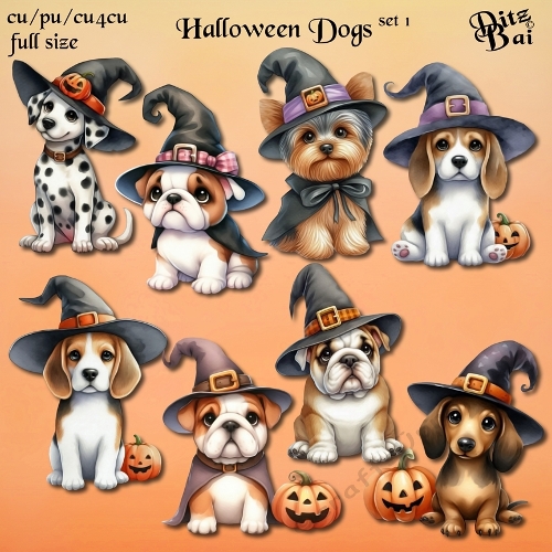 Halloween Dogs Set 1