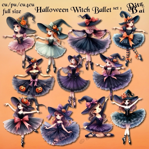 Halloween Witch Ballet Set 1