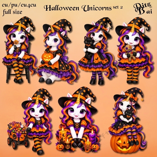 Halloween Unicorns Set 2