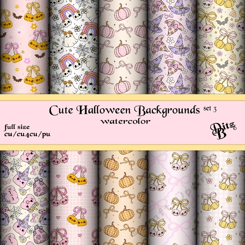 Cute Halloween Backgrounds Set 3