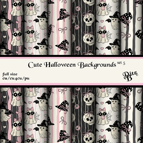 Cute Halloween Backgrounds Set 5