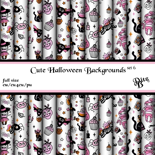 Cute Halloween Backgrounds Set 6