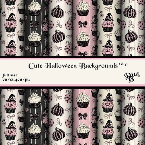 Cute Halloween Backgrounds Set 7