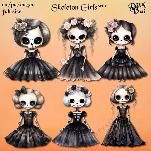 Skeleton Girls Set 2