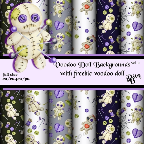 Voodoo Doll Backgrounds Set 2