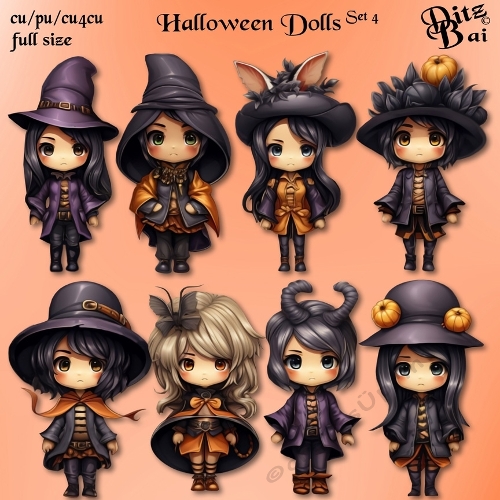 Halloween Dolls Set 4