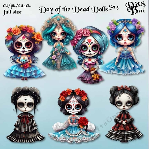 Day of the Dead Dolls Set 5