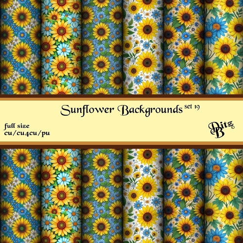 Sunflower Backgrounds Set 19