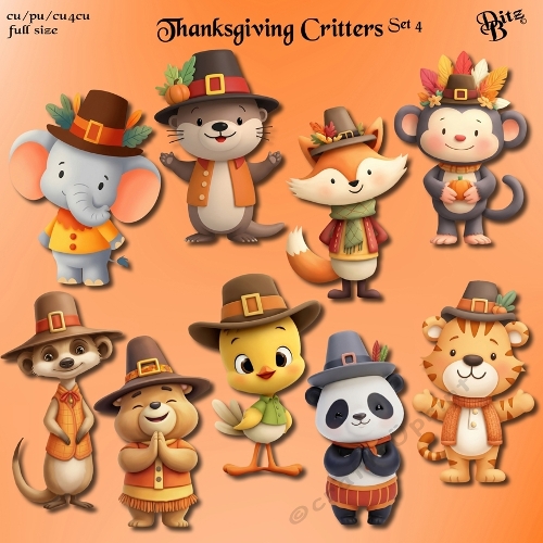 Thanksgiving Critters Set 4