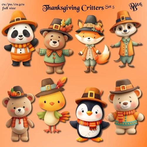 Thanksgiving Critters Set 5