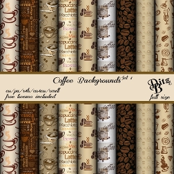Coffee Backgrounds Set 1