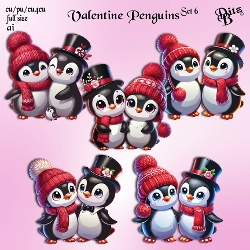 Valentine Penguins Set 6
