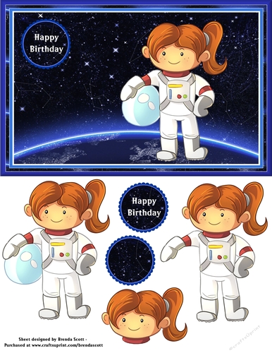 Space Birthday Girl