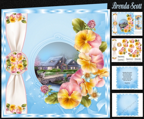 Beautiful Spring Pansies Blue