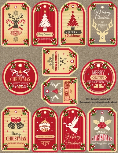 12 Christmas Tags