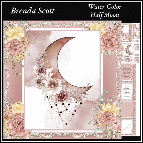 Water Color Half Moon