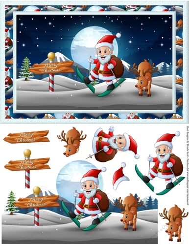Santa Trying Out His New Skies