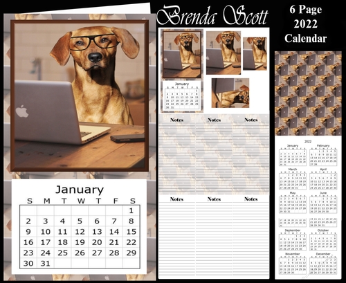 Dog Working on his Computer - 2022 Calendar